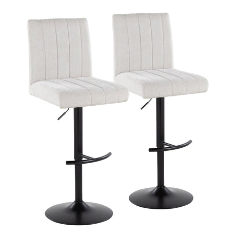 Hannah - Adjustable Barstool With Rounded T Footrest (Set of 2) - Black Metal