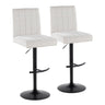 Hannah - Adjustable Barstool With Rounded T Footrest (Set of 2) - Black Metal