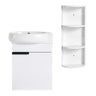 Wall Mounted Bathroom Vanity With Sink And Storage Rack, Soft Close Doors
