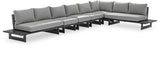 Maldives - 6 Piece Water Resistant Outdoor Patio Modular Sectional With Gray Base