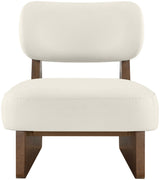 Vetra - Vegan Leather Upholstered Accent Chair With Brown Base