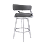 Saturn - Counter Height Bar Stool - Brushed Stainless Steel