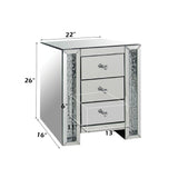 Nysa - Accent Table - Mirrored & Faux Crystals