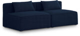 Cube - Linen Modular 2 Seat Armless Sofa