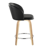 Fran - 34" Fixed-Height Counter Stool (Set of 2) - Zebra Wood