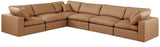Comfy - 6 Piece Faux Leather Modular Corner Sectional