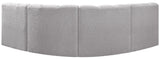 Arc - Boucle Fabric 4 Piece Corner Modular Sofa