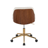 Bacci - Office Chair - Gold Metal Base