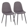 Pebble - Contemporary Chair (Set of 2) - Black Steel