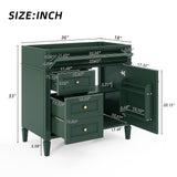 Bathroom Vanity With 2 Drawers And Tip-Out Drawer, Storage Cabinet