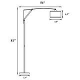 Jamison - Drum Shade Arc Adjustable Floor Lamp - Chrome