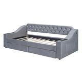 Upholstered Daybed With Storage Armrests And USB Port
