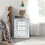 Mallika - Accent Table - Mirrored & Faux Crystals
