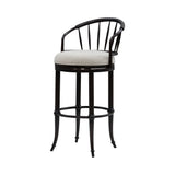 Luther - Commercial Grade Steel Frame Fabric Upholstered Swivel Bar Height Barstool