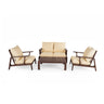 4 Piece Outdoor Sofa Set With Cushions And Coffee Table