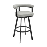 Nolagam - Swivel Bar Stool - Black Metal