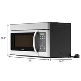 1.6 cu. ft. Over the Range Stainless Steel Microwave, KM-MOT-1SS.