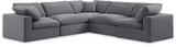 Comfy - 5 Piece Velvet Modular Corner Sectional