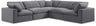 Comfy - 5 Piece Velvet Modular Corner Sectional