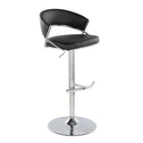 Jie - Adjustable Barstool With Swivel - Chrome Metal (Set of 2)