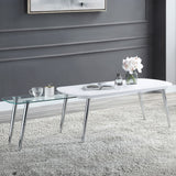 Patina - Coffee Table - White & Chrome