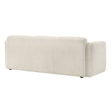 Sierra - Boucle Fabric Sofa With Rounded Arms - Ivory