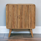 T Bar Ridged Cabinet - Brown