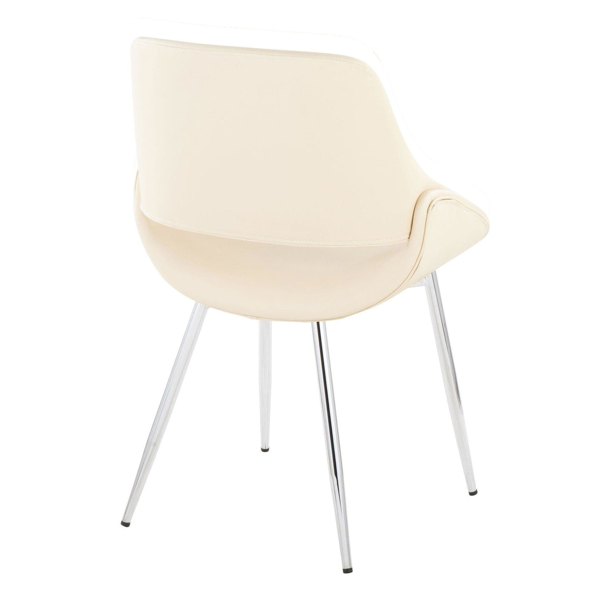 Fabrizzi - Mid-Century Modern Accent / Dining Chair (Set of 2) - Chrome Metal