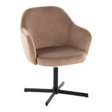Buena - Swivel Accent Chair - Black Metal Base
