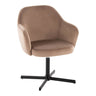 Buena - Swivel Accent Chair - Black Metal Base