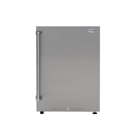 21 in. Outdoor Refrigerator with IPX 4 Rating and Glass Shelves 4.4 Cu. ft. in Stainless-Steel (KM-OKS-OFRC-44SS)
