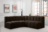 Arc - Boucle Fabric 4 Piece Corner Modular Sofa