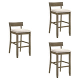 Merie - Modern Transitional Wood Bar Height Kitchen Bar Stool