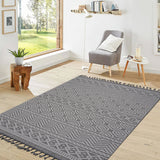 Guros - 8' X 10' Geometric Indoor / Outdoor Area Rug - Gray / White