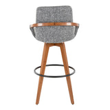 Cosmo - Fixed-Height Barstool - Walnut Bamboo Base