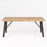 Outdoor Dining Set With 2 Bench And 1 Dining Table - Light Brown