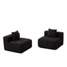 Modular Sectional Sofa With 2 Pillows, Symmetrical Design