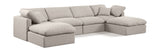 Indulge - Linen 6 Piece Modular Double Chaise Sectional