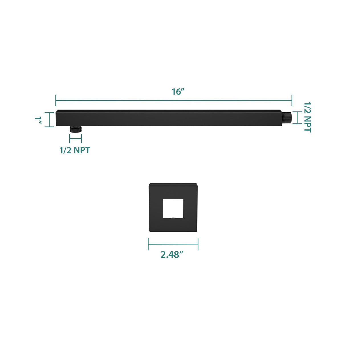 Wall Mounted Shower Arm With Flange