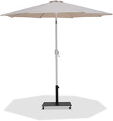 Fiji - Aluminum Patio Umbrella With Square Black And White Base