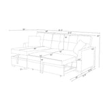 Upholstered Sectional & Pull Out Bed And Chaise Storage