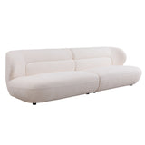 Modern Fashion Yp40116W Circular Curve Design Sofa, 4 Seater For Office & Bedroom - White