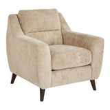 Carly - Upholstered Contemporary Armchair - Espresso Wood