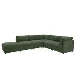 Reversible Modular Sectional & Custom Configuration And Premium Upholstery - Dark Green