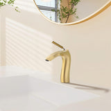 Contemporary Single Handle Lavatory Basin Sink Faucet Brass