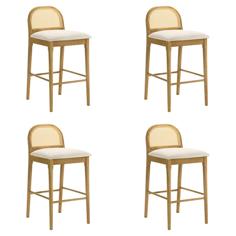 Lucio - Modern Farmhouse Wood Bar Height Kitchen Bar Stool