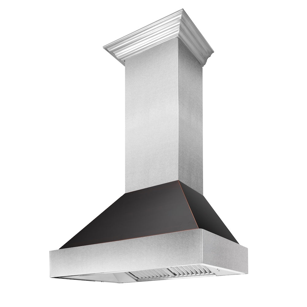 36 Inch Wall Mount Chimney Hood with 700 CFM - (8654ORB36) -