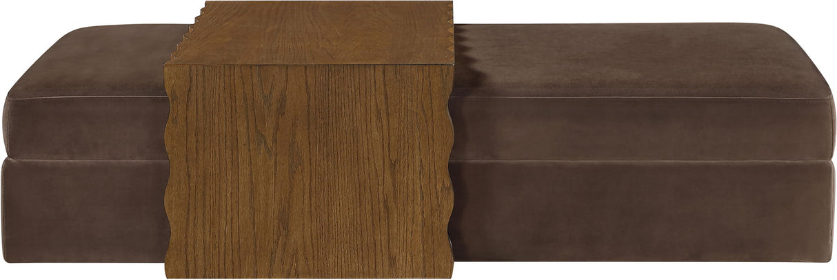 Woodra - Velvet Coffee Table/Ottoman