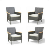 4 Piece All-Weather Patio Dining Chair Set