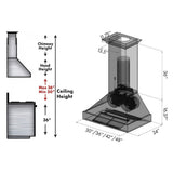 Designer Series Wall Mount Range Hood (8667B) - 48 Inch - (8667B48) -